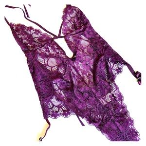 Pure Romance | Purple Lace Bodysuite